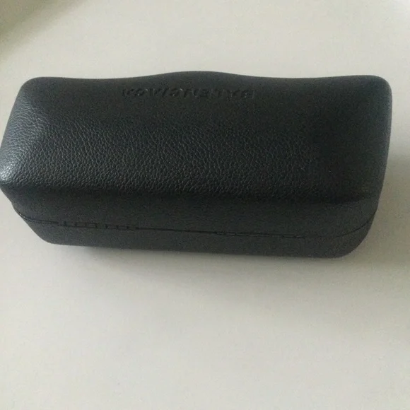 BALENCIAGA EXTRA LARGE BLACK LEATHER SUNGLASSES CASE WITH DRAWSTRING POUCH NEW - Picture 3 of 10